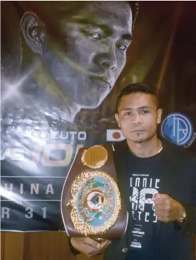  ?? SUNSTAR FILE ?? NO. 4. Three months after a controvers­ial draw against Aston Palicte in California, Donnie Nietes is eager to finally win his fourth belt in his New Year’s Eve fight in Macau.