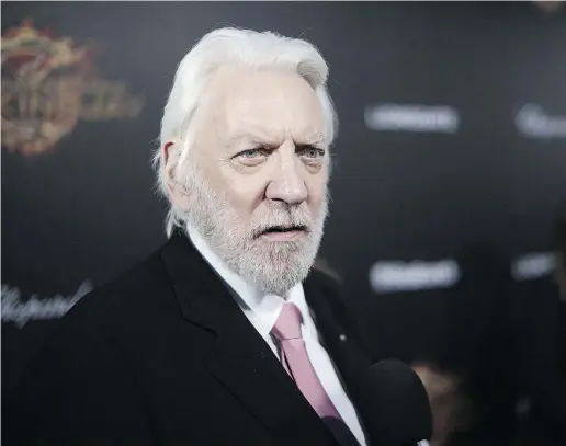  ?? Arthur Mola / Invision / The Associat ed Press / The Cana dian Press ?? Donald Sutherland