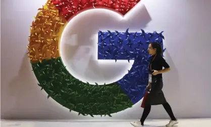  ??  ?? A Google logo at the China Internatio­nal Import Expo in Shanghai. Photograph: Ng Han Guan/AP