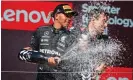  ?? ?? Lewis Hamilton celebrates his secondplac­ed finish in the French Grand Prix. Photograph: Antonin Vincent/DPPI/Shuttersto­ck