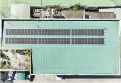  ?? ?? Rooftop solar PV system was installed at the Aleosan District Hospital.