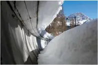  ?? AP-Yonhap ?? A view of the bobsled track in Cortina d’Ampezzo, Italy, Feb. 17, 2021.