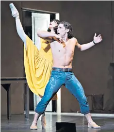  ??  ?? Spider and fly: Tamara Rojo and Ivan Vasiliev in Le Jeune Homme et la Mort