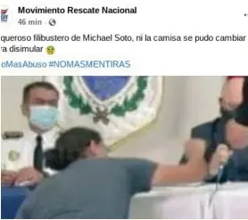  ?? FACEBOOK ?? El periodista trabaja para el ministerio, tampoco es un infiltrado.