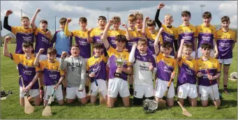  ??  ?? The jubilant Faythe Harriers players who are counting down the days until their trip to Galway.