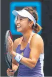  ??  ?? Qiang Wang celebrates after winning her third round match against Serena Williams.