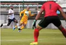  ?? Photograph: Richard Bouhet/ AFP via Getty Images ?? Saint-Pierroise play in the Réunion Premier League, a level comparable to the sixth tier of France’s regionally divided football pyramid