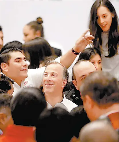  ??  ?? El aspirante aseguró que uno de los beneficios de la visita de Trump es que está negociando el TLC.