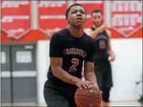  ?? MICHAEL REEVES — DIGITAL FIRST MEDIA FILE ?? Coatesvill­e’s Jhamir Brickus has pulled away from the pack as the area’s top player. Monday night, he dropped 38 in a win over Norristown.