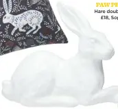  ??  ?? Porcelain hare, £8.99, Homesense SITTING PRETTY