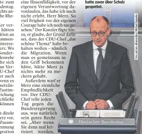 ?? ?? Auch Friedrich Merz (CDU) hatte zuvor über Scholz gespottet.