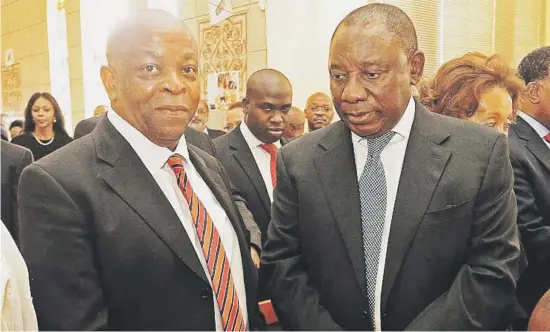  ?? Picture: GCIS ?? HAPPIER TIMES. Ronnie Mamoepa, left, and Deputy President Cyril Ramaphosa.