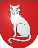  ??  ?? The cat on the coat of arms of the former Swiss municipali­ty of Sobrio comes from the nickname given to the inhabitant­s.