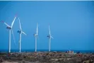  ?? ?? A windfarm on the outskirts of Cabo de la Vela, in La Guajira, overlookin­g the Caribbean