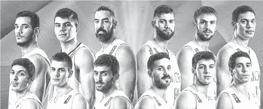  ??  ?? Un plantel con jugadores que intentarán forjar su nombre propio. Arriba, desde la izquierda, Tayavek Gallizzi, Gabriel Deck, Luis Scola, Patricio Garino, Marcos Delía y Javier Saiz. Abajo, Lucio Redivo, Nicolás Brussino, Facundo Campazzo, Nicolás...