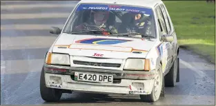  ??  ?? Dai Roberts/max Freeman steered their road rally-spec 205 to a sixth overall