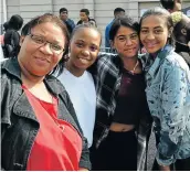  ?? Picture: EUGENE COETZEE ?? SPOTTED: Hopefuls, from left, Charell Daniels, Shirley Vosloo, Deandra Mcquire and Jordan Daniels were seen at the ‘Idols SA’ popup auditions held at Dolphin’s Leap Conference Centre on Saturday morning