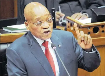  ?? PICTURE: DAVID RITCHIE ?? LEADERSHIP: President Jacob Zuma responds to the debate on his State of the Nation address in Parliament last month. During the debate Zuma showed signs of leadership by using ‘soft power’ as opposed to brutal power seen during his address, the writer...