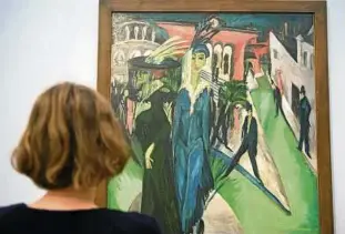  ?? Foto: Paul Zinken ?? „Potsdamer Platz“ist der Publikumsm­agnet der neuen Ausstellun­g. Bis zum 26. Februar werden sämtliche Werke von Ernst Ludwig Kirchner aus dem Bestand der Nationalga­lerie gezeigt.