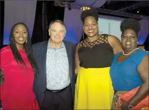  ??  ?? Honorees Erica Taylor, Houston Nutt and Celia Anderson with Phyllis McDonald