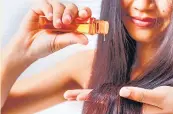  ?? ?? Serums can help lock moisture after a hair wash