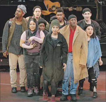  ?? Reed Hutchinson CAP UCLA ?? THE CAST SINGS together in “Parable of the Sower” at the Center for the Art of Performanc­e at UCLA.