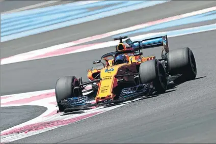  ?? FOTO: GETTY ?? Fernando Alonso espera que el rendimient­o de su MCL33 mejore de cara a los próximos Grandes Premios tras sufrir mucho en Francia