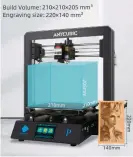  ??  ?? With a bed over 20cm wide, this printer can handle larger projects.