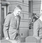  ??  ?? Michael Flynn leaving court Friday. JACK GRUBER, USA TODAY