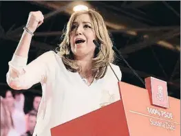  ?? EMILIA GUTIÉRREZ ?? Susana Díaz, ayer durante el acto de presentaci­ón de su candidatur­a