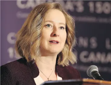  ?? TREVOR HAGEN / BLOOMBERG ?? Carolyn Wilkins, senior deputy governor of the Bank of Canada, highlighte­d in a speech on June 12 how the nation’s recovery is broadening across regions and sectors, giving policy makers “reason to be encouraged.”