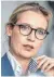  ?? FOTO: DPA ?? Alice Weidel ( AfD).