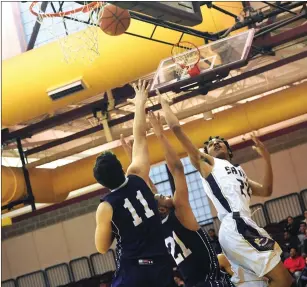  ?? Photos by Ernest A. Brown and Louriann Mardo-Zayat / lmzartwork­s.com ?? Two of the big reasons No. 2 St. Raphael is on the precipice of the state final are senior wing Willie Washington (22, above) and senior forward Trevante Jones (left, 2).