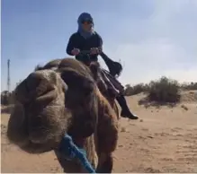  ?? JENNIFER ALLFORD ?? No trip to Morocco is complete without a little time riding a camel.
