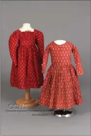  ?? PHOTO COURTESY OF THE CHESTER COUNTY HISTORICAL SOCIETY ?? Bright and pretty dresses such as these might have been purchased for children of means, such as Jane Hoopes.