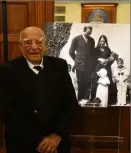  ?? (Photo Eric Ottino) ?? La salle de mariage de la mairie de Nice a été baptisée « Consuelo et Antoine de Saint-exupéry » en présence de François d’agay, son neveu et filleul.