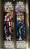  ??  ?? The stained-glass memorial window to Cecil Grace and Charlie Rolls