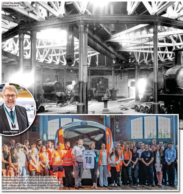  ?? ?? Inside the Derby Roundhouse in 1905