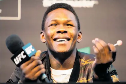  ?? Photo / Photosport ?? UFC star Israel Adesanya could fight in New Zealand in the future.