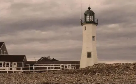  ?? GETTY IMAGES ?? BY THE BEACH: Scituate Light, which dates from 1810, stands guard over a rocky beach in Scituate.