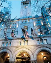  ?? BETH J. HARPAZ/AP ?? The Trump Internatio­nal Hotel in Washington has become a popular event space with foreign government­s.