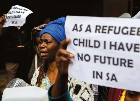  ?? DR ?? Refugiados e requerente­s de asilo na África do Sul temem grandes dificuldad­es com a retirada do estatuto de asilado