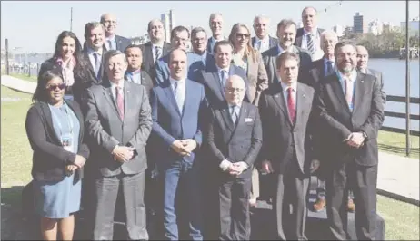  ?? (Ministry of Foreign Affairs photo) ?? Foreign Affairs Minister, Dr Karen Cummings (front row left) with counterpar­ts of MERCOSUR and Associate Member States in Santa Fé.