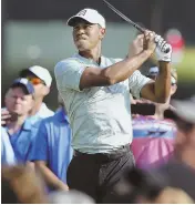  ?? AP PHOTO ?? ALWAYS A SPECTACLE: Tiger Woods will be in the field this weekend at TPC Boston for the first time since 2013.