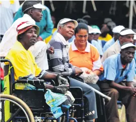  ?? Picture: Christine Vermooten ?? LISTEN UP. People with disabiliti­es gathered at the Union Buildings in Pretoria yesterday as part of the Disability Rights Awareness Month celebratio­ns. people live with disabiliti­es worldwide and face many barriers to social inclusion