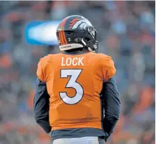  ?? Eric Lutzens, The Denver Post ?? The Broncos have quarterbac­k Drew Lock, but his turnover issues have them looking around.