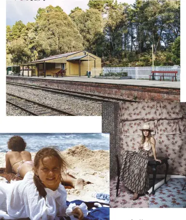  ??  ?? THIS PAGE, CLOCKWISE
FROM TOP LEFT Zig Zag railway station, Blue Mountains, NSW. Anna-Wili Highfield. Sibella Court. Sibella Court with her sister Nicole on Elizabeth Beach in 1981.