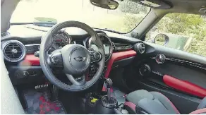  ?? BRIAN HARPER/ DRIVING ?? The interior of the Mini Cooper JCW 3 Door.