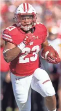  ?? JEFF HANISCH / USA TODAY SPORTS ?? Wisconsin running back Jonathan Taylor was named the Big Ten freshman of the year.