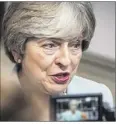  ?? (Photo AFP) ?? Theresa May a salué l’atmosphère « positive » des discussion­s.